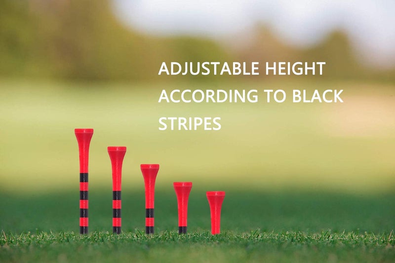 Zivisk Wooden Golf Tees 3-1/4" 100 Count 83mm Red - Image 3